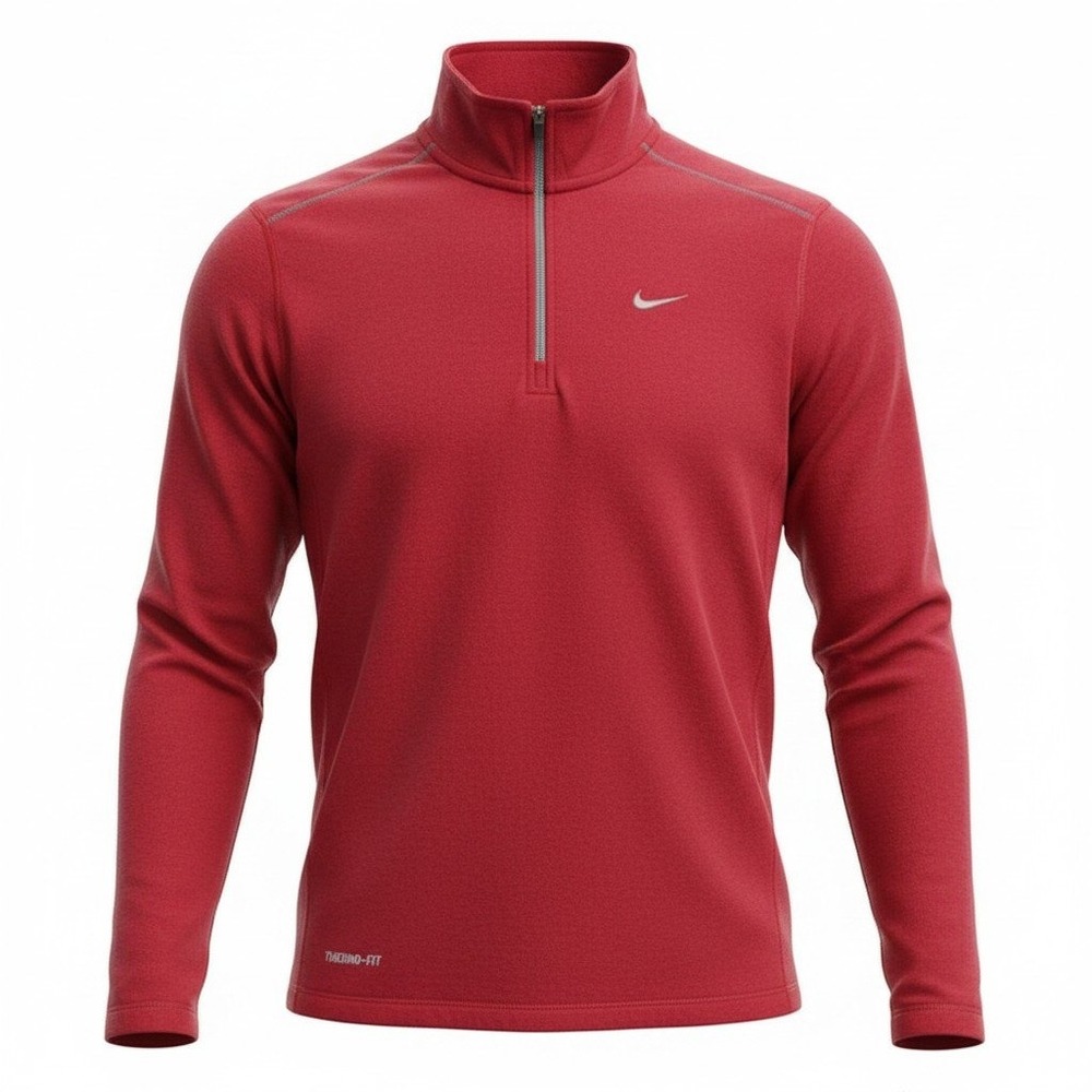 Nike Therma-Fit Red Quarter Zip Pullover Men's Size L